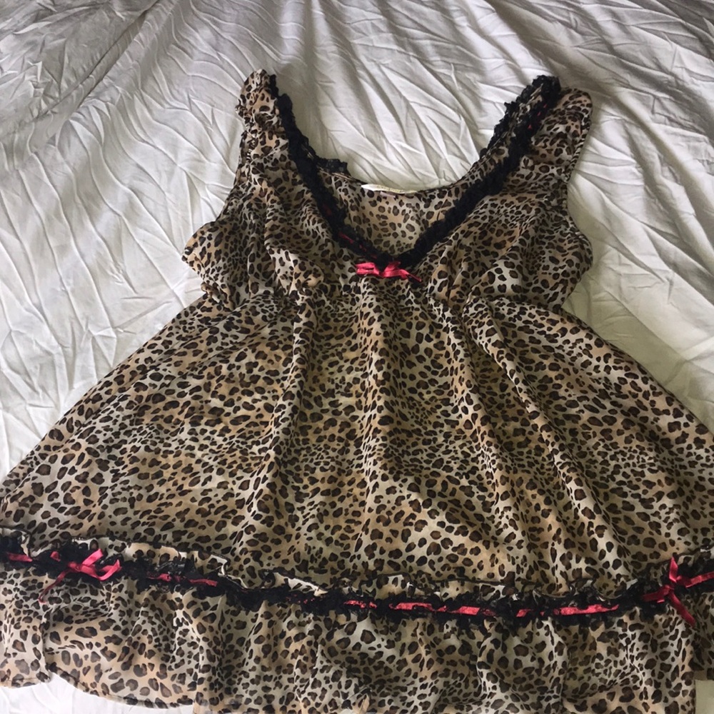 Leopard print babydoll